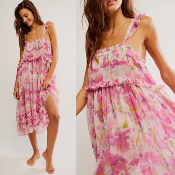 Free People Dresses & Skirts - Free People Moon Phase Floral Nightgown S